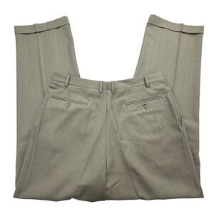 Canali Proposta Pants Mens 34x30 Wool Pleated Dress Trousers Made Italy Flaw